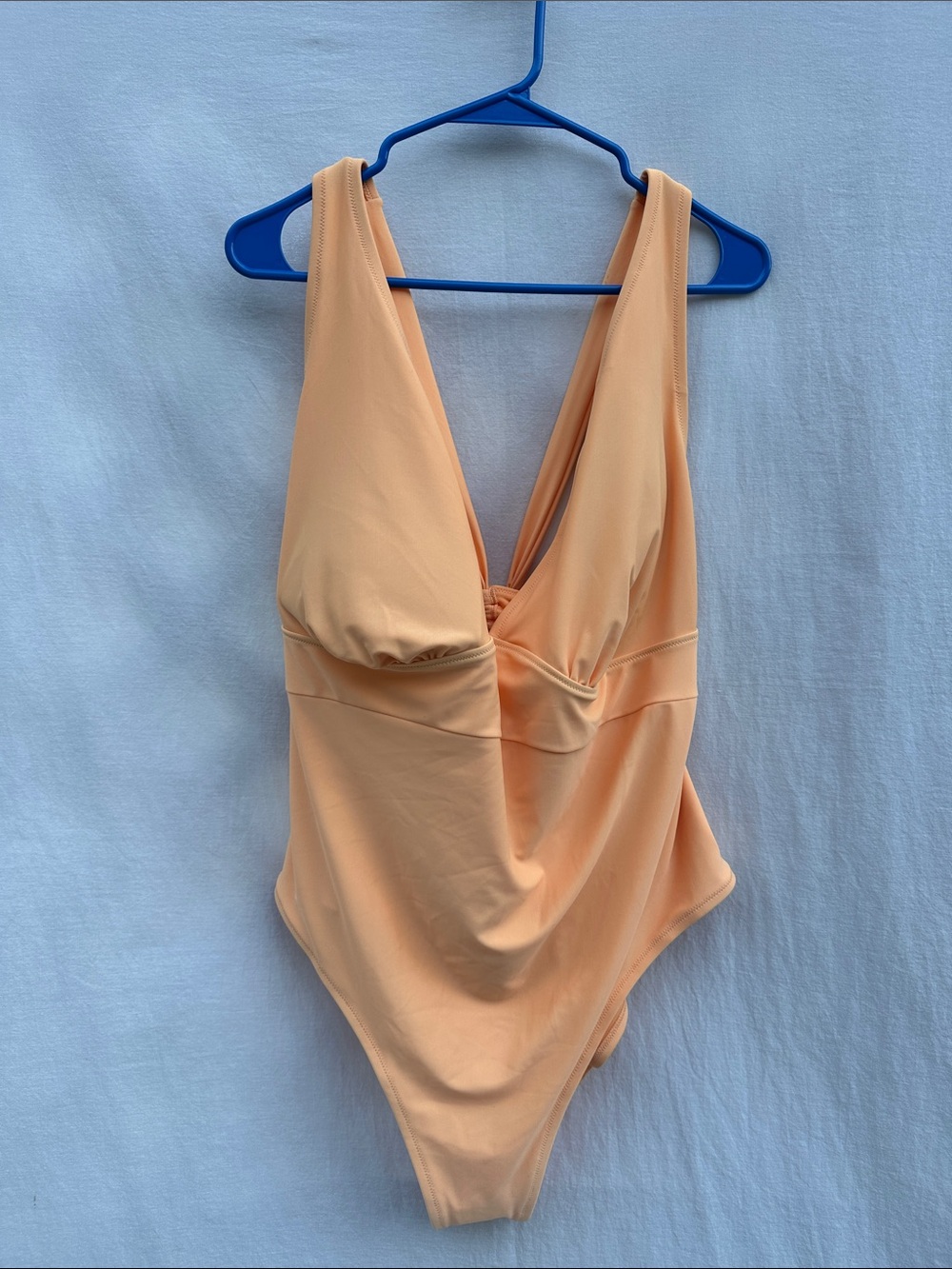 Old Navy Light Peach One-Piece Swimsuit with V-Neck